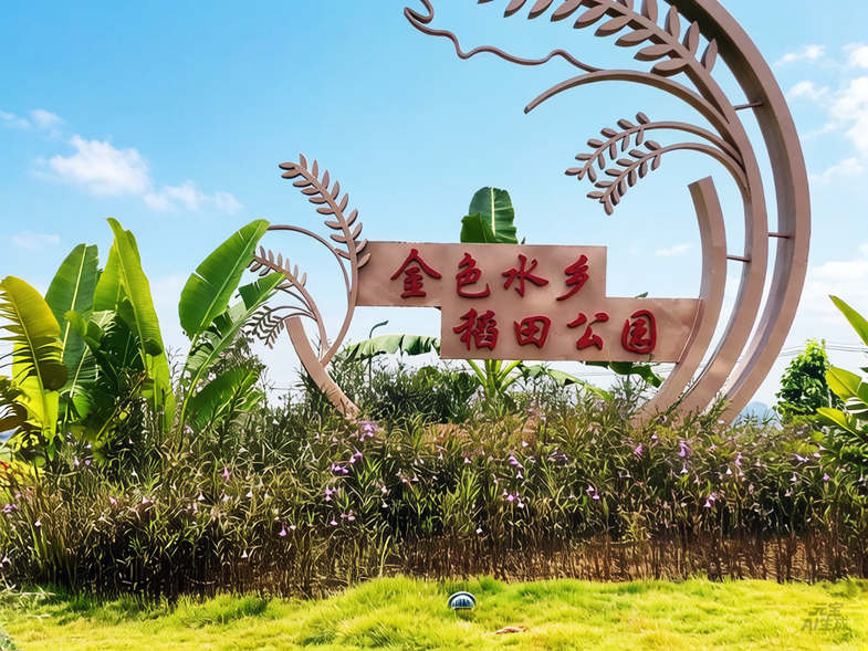 洪梅镇金色水乡稻田公园